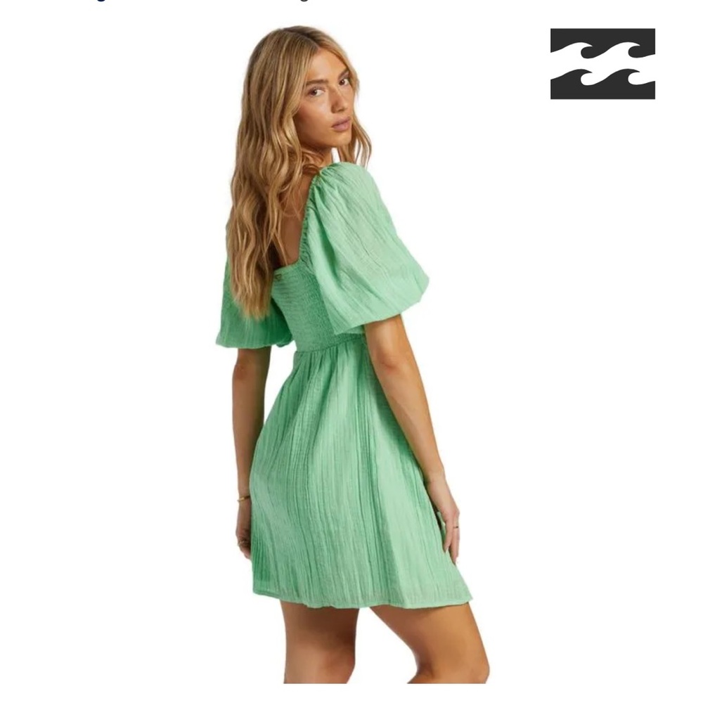 Billabong Sol Puff Sleeve Mini Dress - Picture 8 of 12